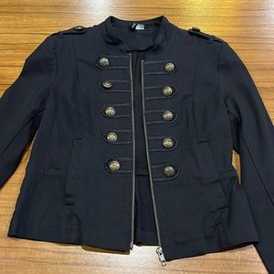 H&M Military marching band Steampunk Gothic Jacket blazer women’s size 10